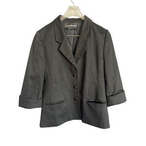 Vintage LOUIS FERAUD Blazer Fitted Black Shorter Jacket GUC SIZE 10
